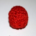 Red Crocheted Bead 1pcs